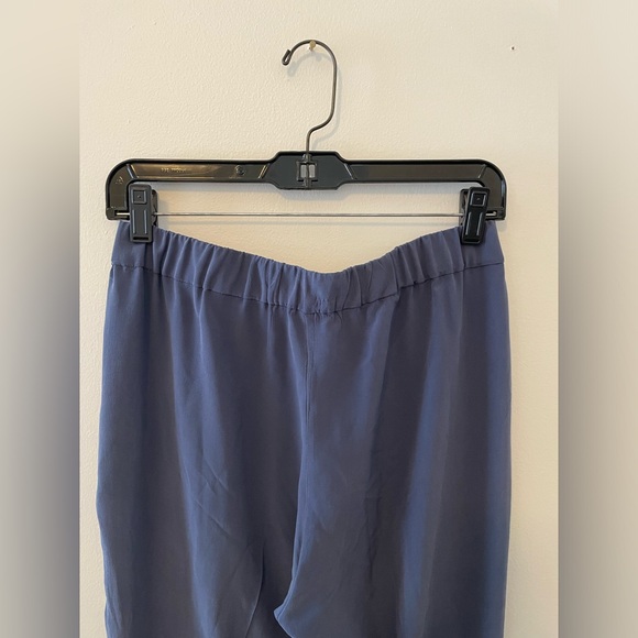 Equipment Blue Silk Trousers with Elastic Waist - Picture 6 of 7